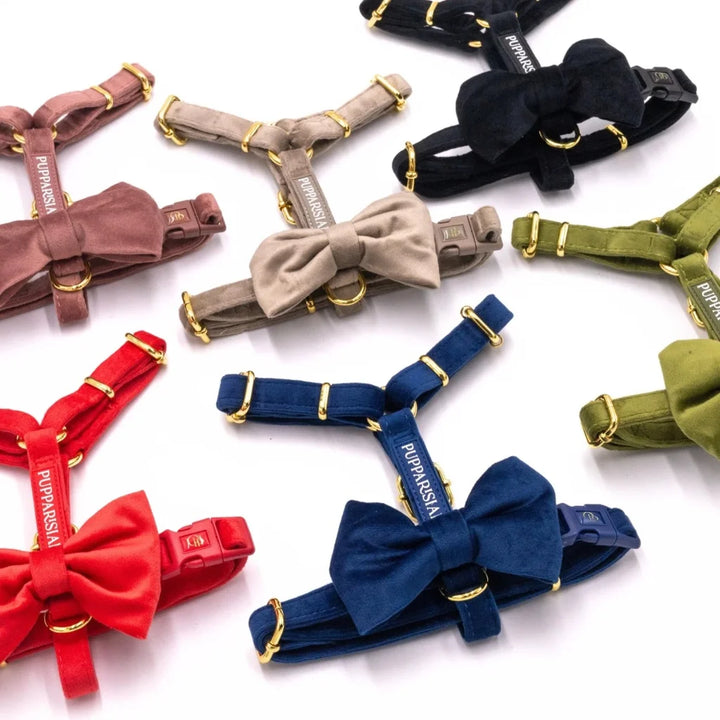 Welurowe szelki guard dla psa 2.0 – czerwone