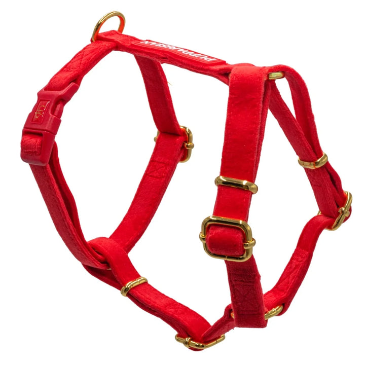 Welurowe szelki guard dla psa 2.0 – czerwone