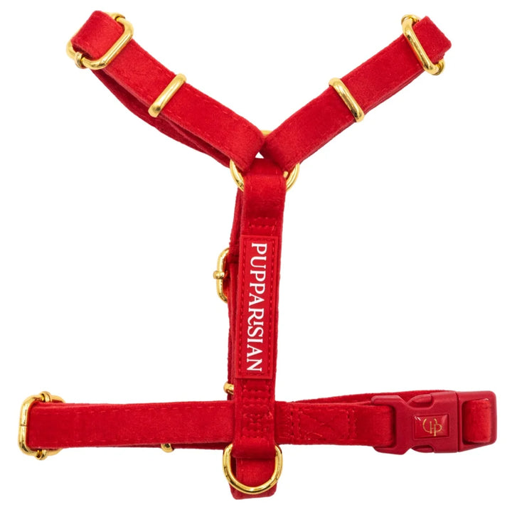 Welurowe szelki guard dla psa 2.0 – czerwone