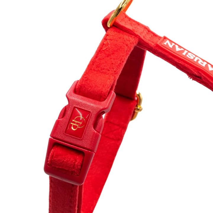 Welurowe szelki guard dla psa 2.0 – czerwone