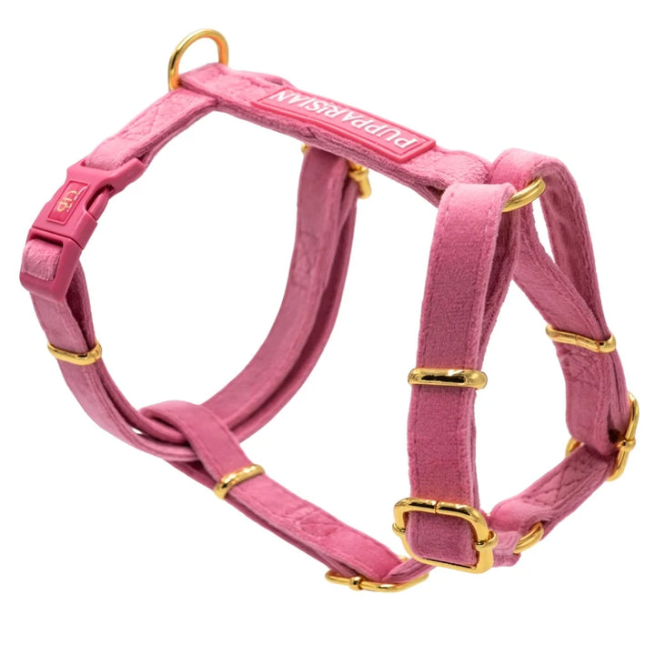 Welurowe szelki guard dla psa 2.0 - różowe